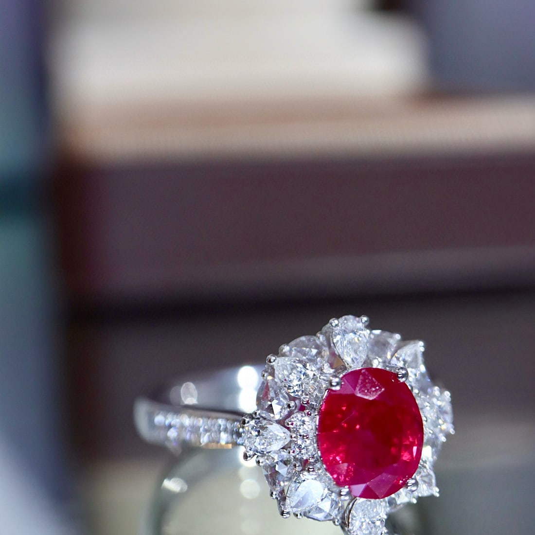 14k Gold 2.31 Ctw Vivid Red Natural Ruby & Diamond Ring - 5