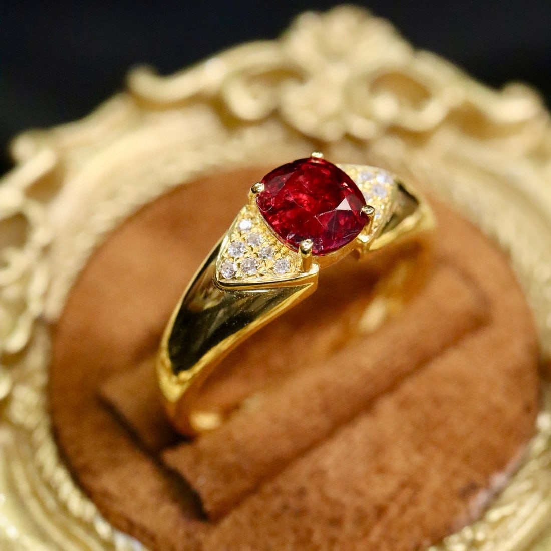 14k Gold 1.27 Ctw Natural Ruby & Diamond Ring - 2