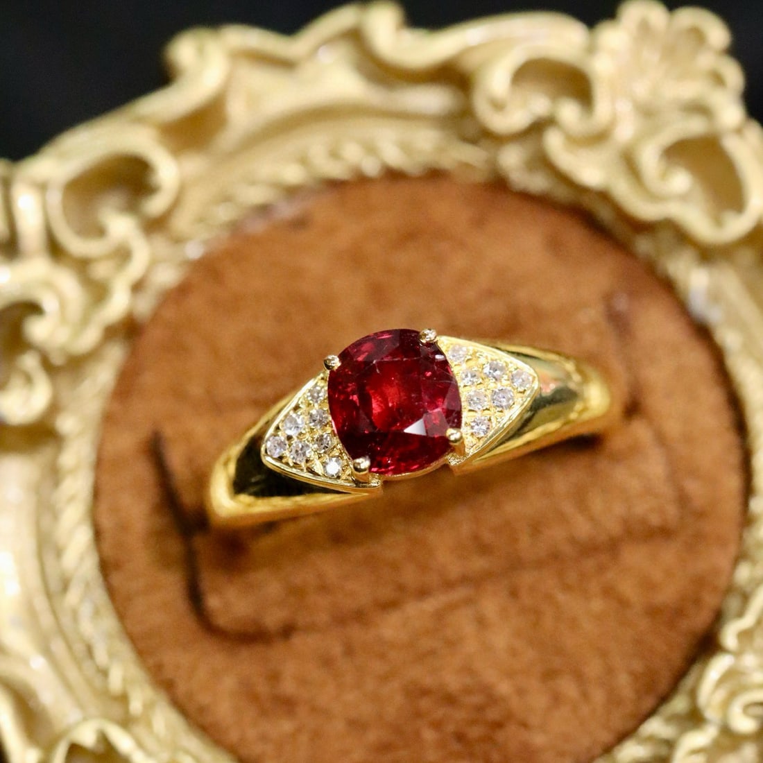 14k Gold 1.27 Ctw Natural Ruby & Diamond Ring - 3