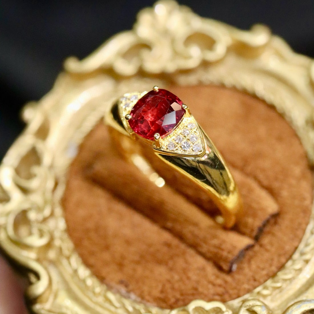 14k Gold 1.27 Ctw Natural Ruby & Diamond Ring - 4