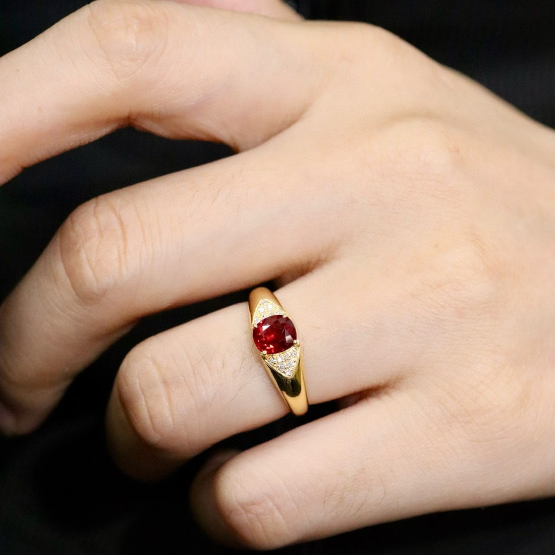 14k Gold 1.27 Ctw Natural Ruby & Diamond Ring - 5