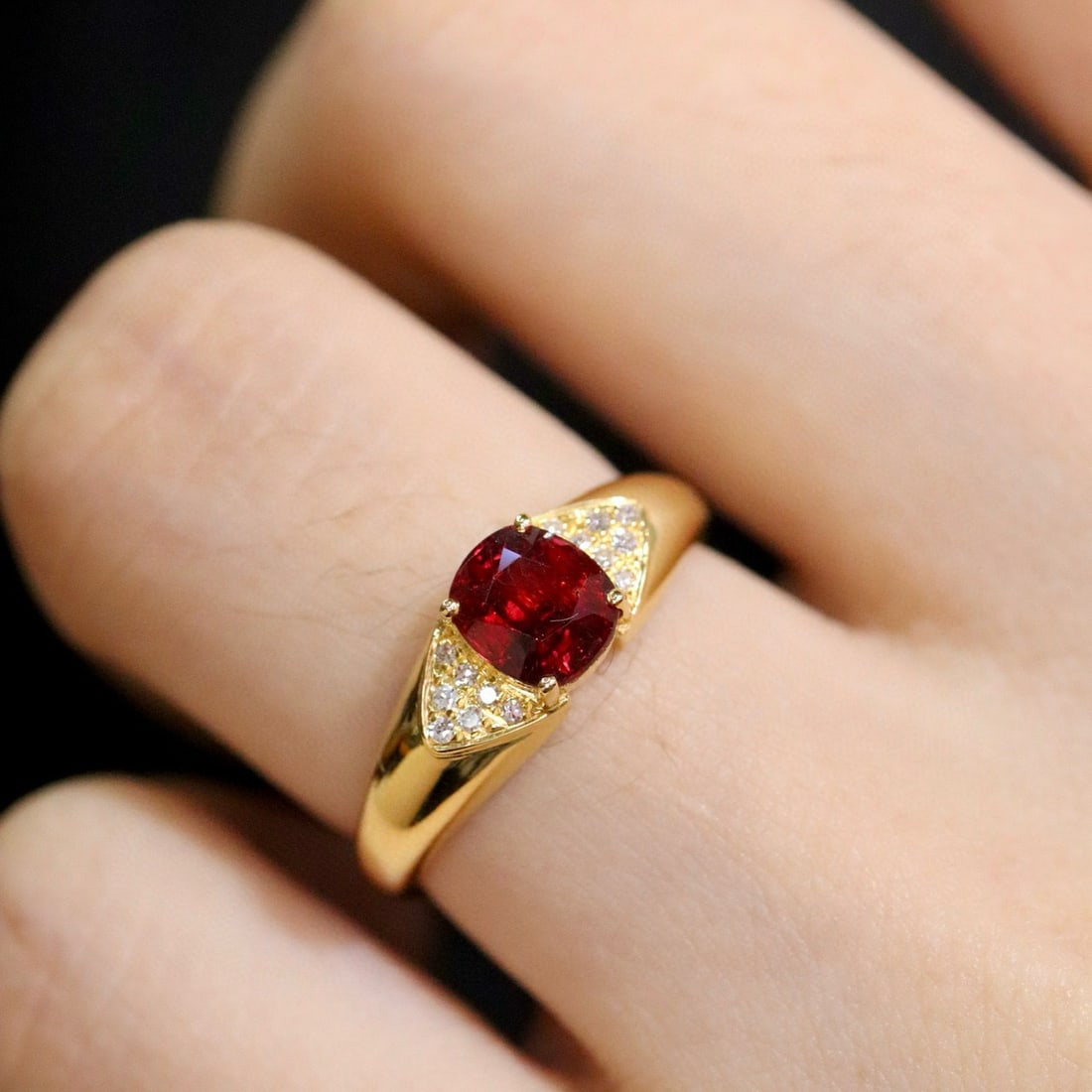 14k Gold 1.27 Ctw Natural Ruby & Diamond Ring - 6