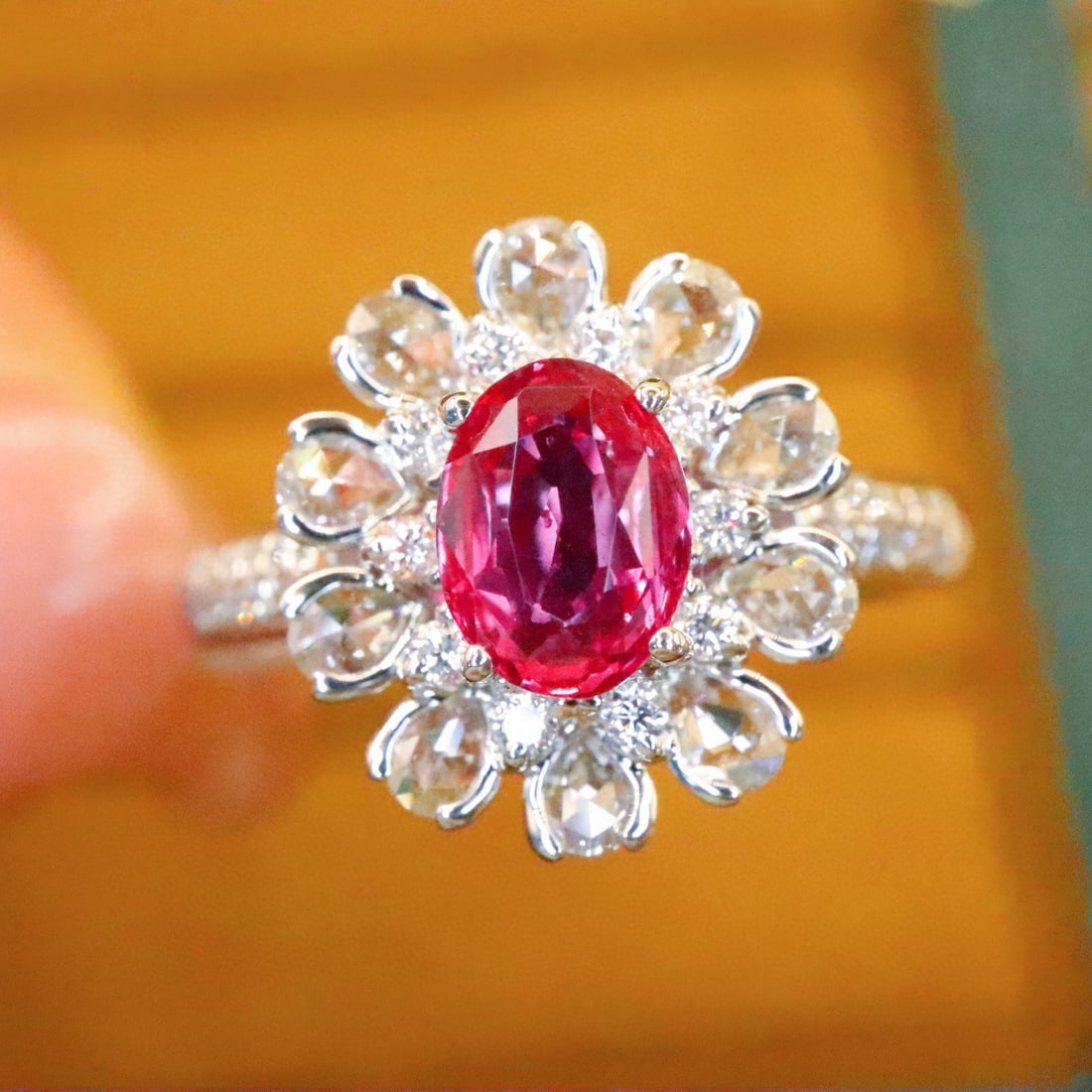 14k Gold 1.51 Ctw Natural Ruby & Diamond Ring (1 of 6)