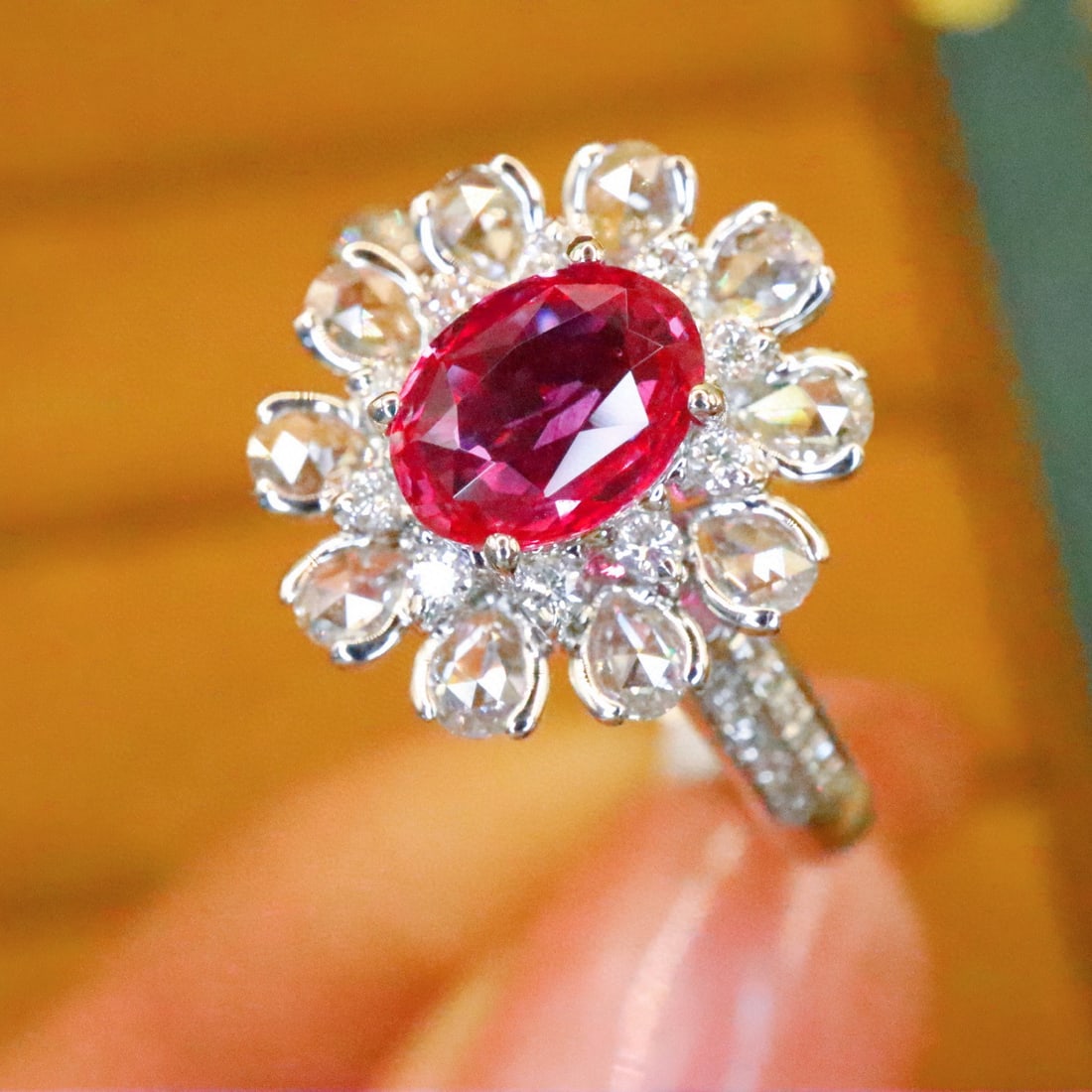 14k Gold 1.51 Ctw Natural Ruby & Diamond Ring - 2