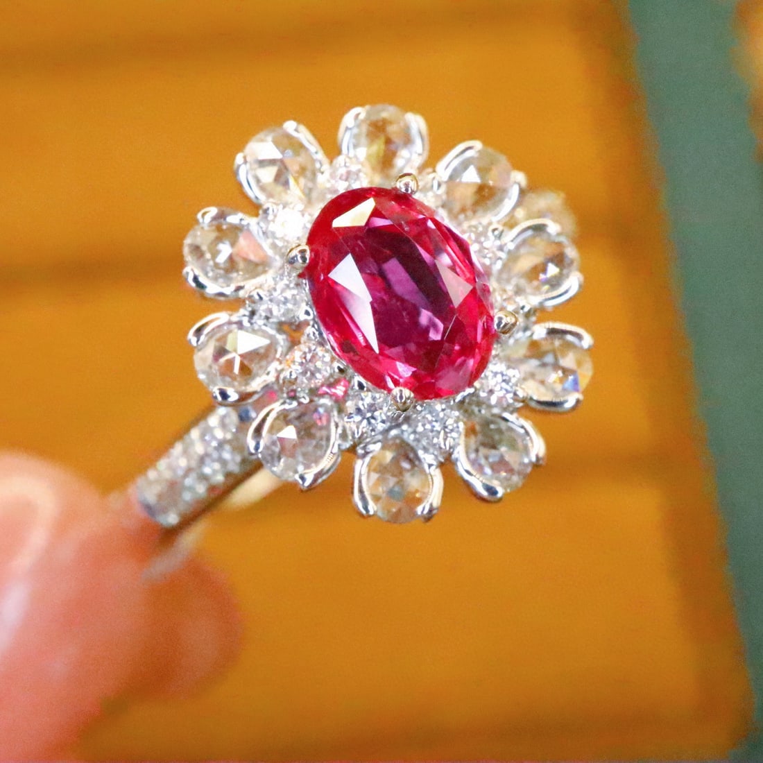 14k Gold 1.51 Ctw Natural Ruby & Diamond Ring - 3