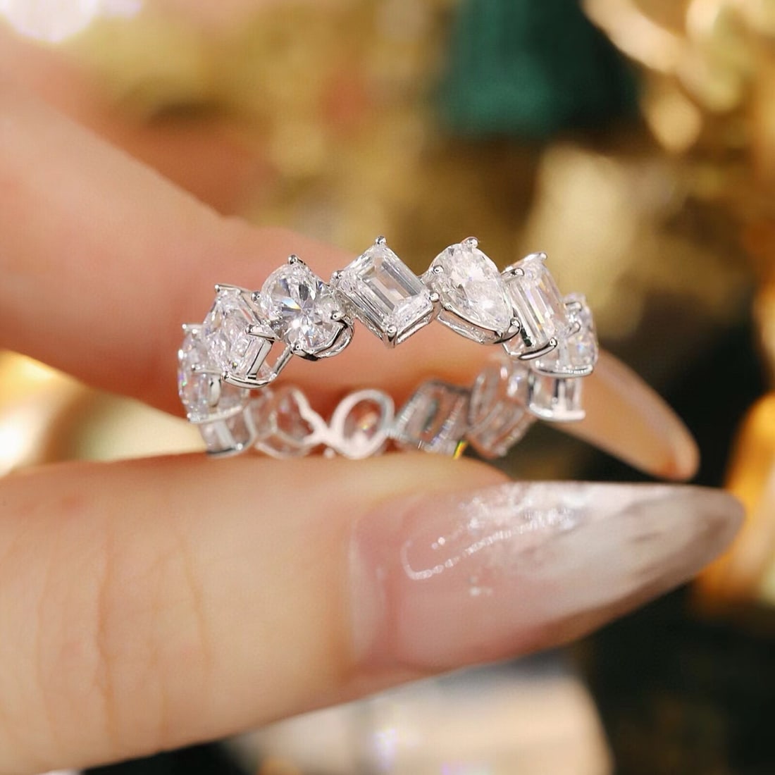 14k Gold 5.60 Ct Lab Grown Diamond Ring - 6