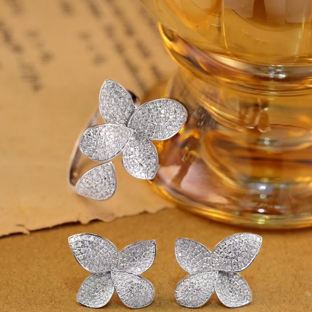 14k Gold 1.64 Ctw Natural H Diamond Jewelry Set: Ref:231002389 // gold content:14k gold // ring size:7. 25us // // ring // main gemstone:diamond // shape:round // carat weight:0. 64ct // clarity grade:vs-si // color:h // treatment:natural // cut