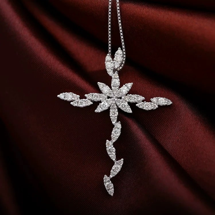 14k Gold 1.05 Ct Natural H Diamond Necklace: Ref:231007027 // gold content:14k gold // main gemstone:diamond // shape:round // carat weight:1. 05ct // clarity grade:vs-si // color:h // treatment:natural // cut grade:g // Condition: New Low