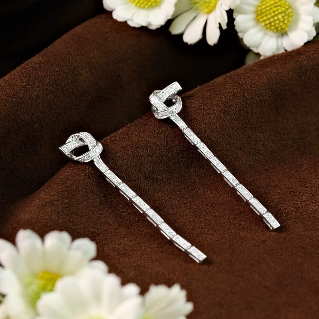 14k Gold 0.5 Ct Natural H Diamond Earrings - 2