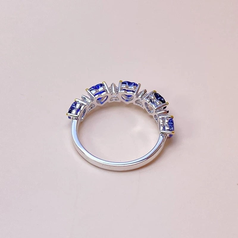 14k Gold 1.5 Ct Natural Sapphire & Sapphire Ring - 3