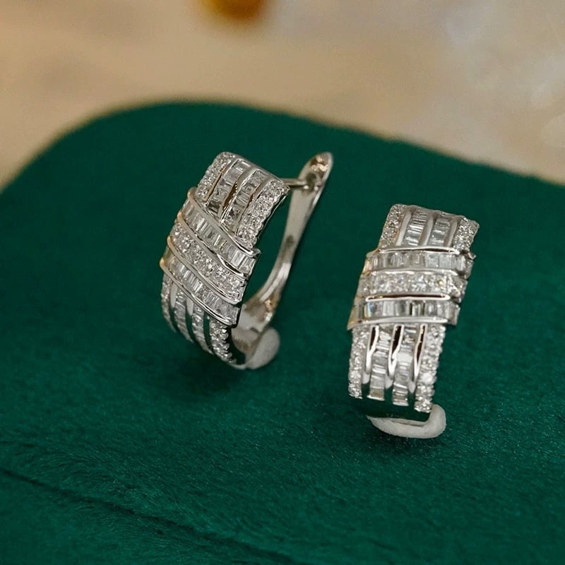 14k Gold 0.76 Ct Natural H Diamond Earrings (1 of 6)