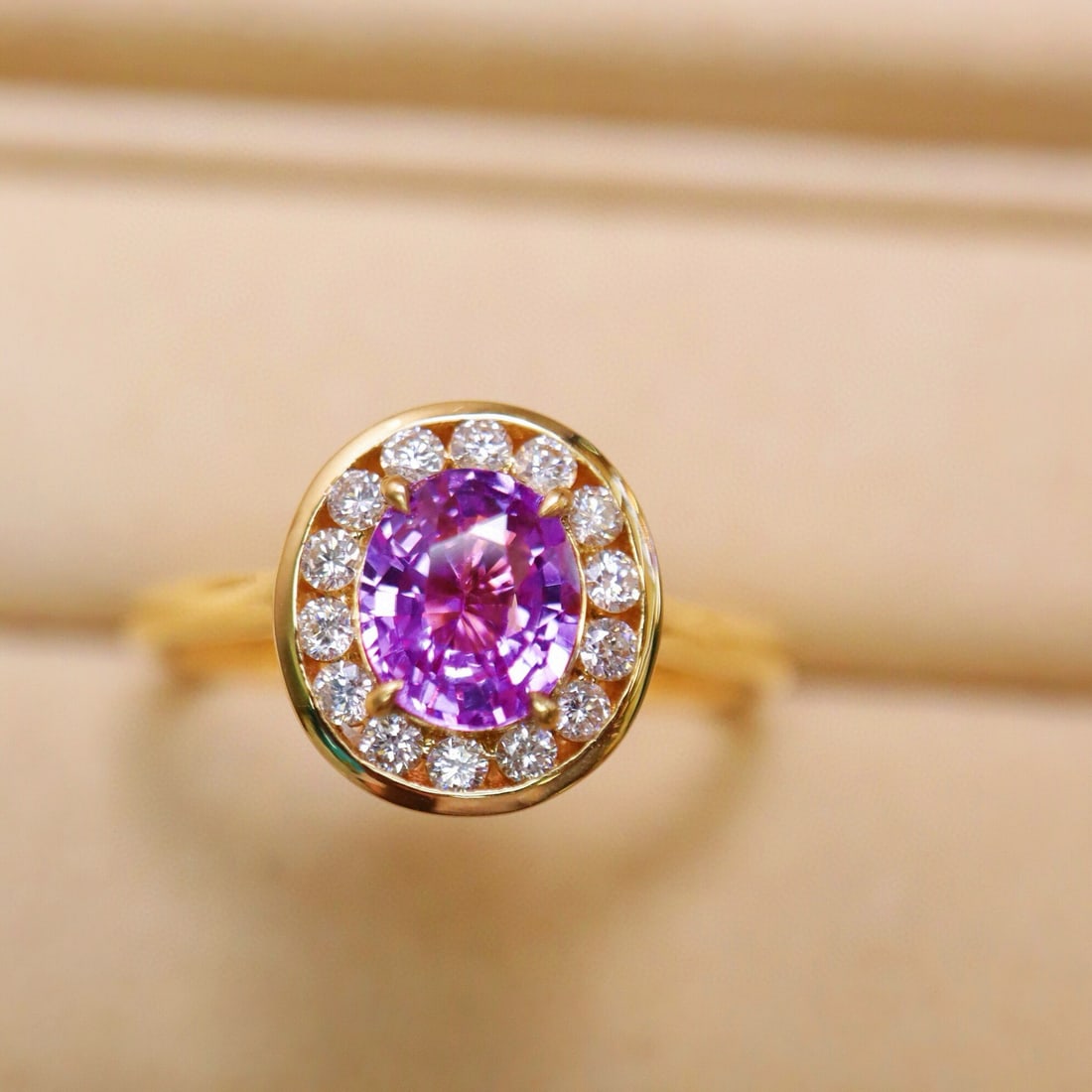 14k Gold 1.33 Ctw Natural Sapphire & Diamond Ring (1 of 7)
