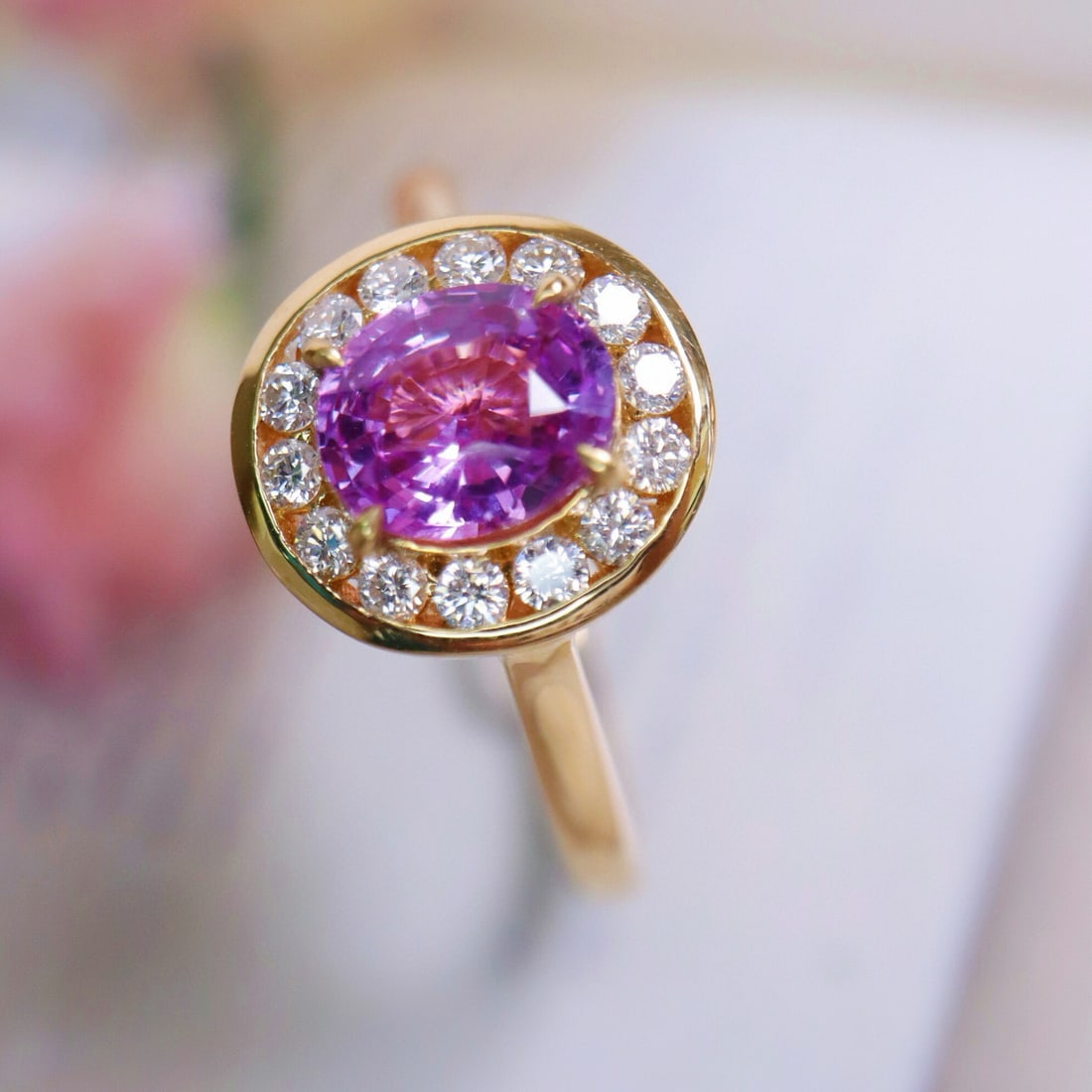 14k Gold 1.33 Ctw Natural Sapphire & Diamond Ring - 2
