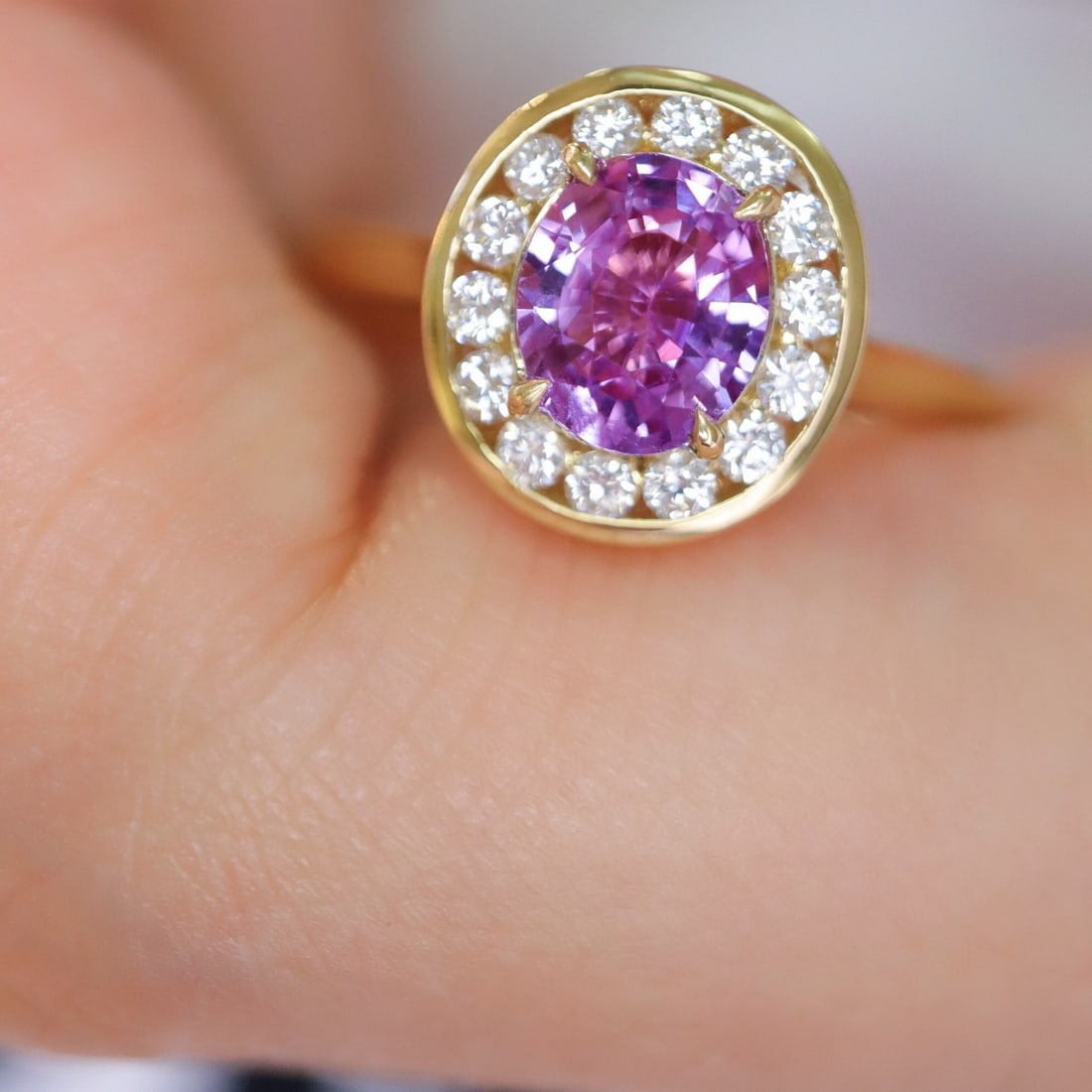 14k Gold 1.33 Ctw Natural Sapphire & Diamond Ring - 4