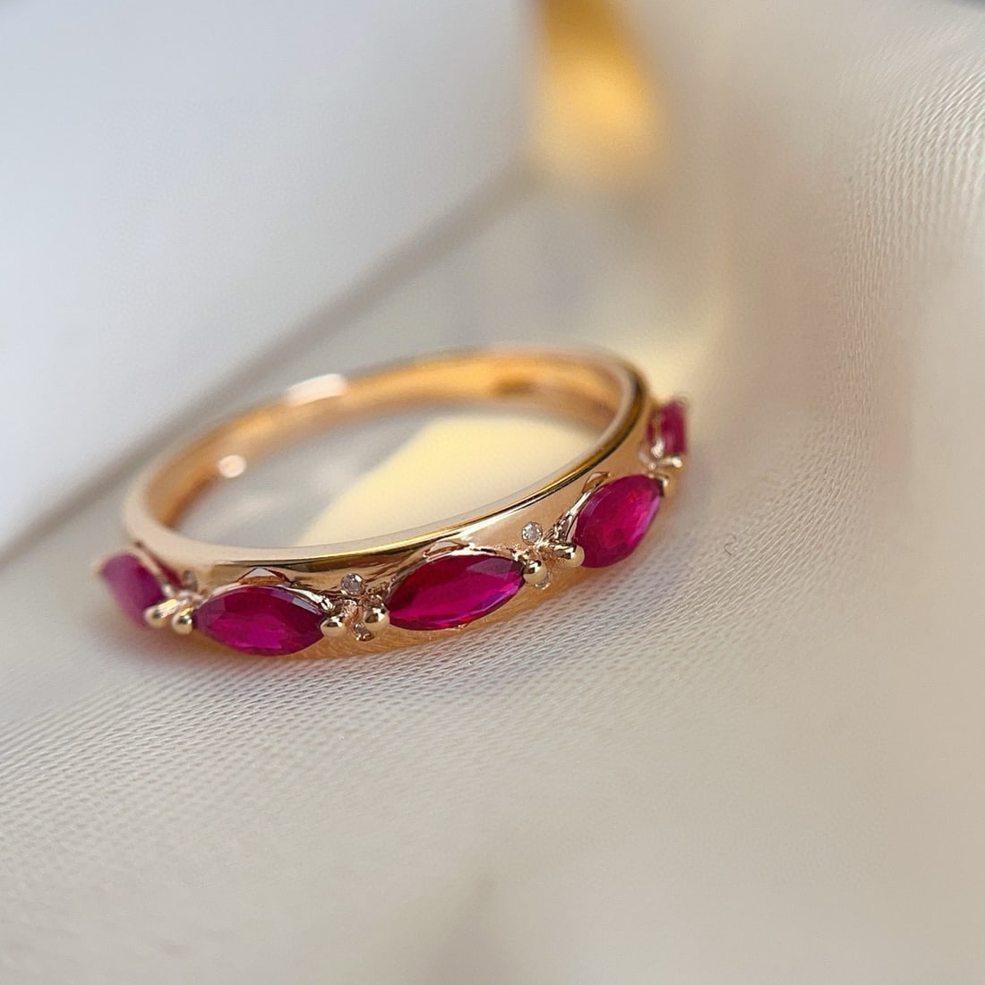 14k Gold 1 Ct Natural Ruby & Diamond Ring - 2