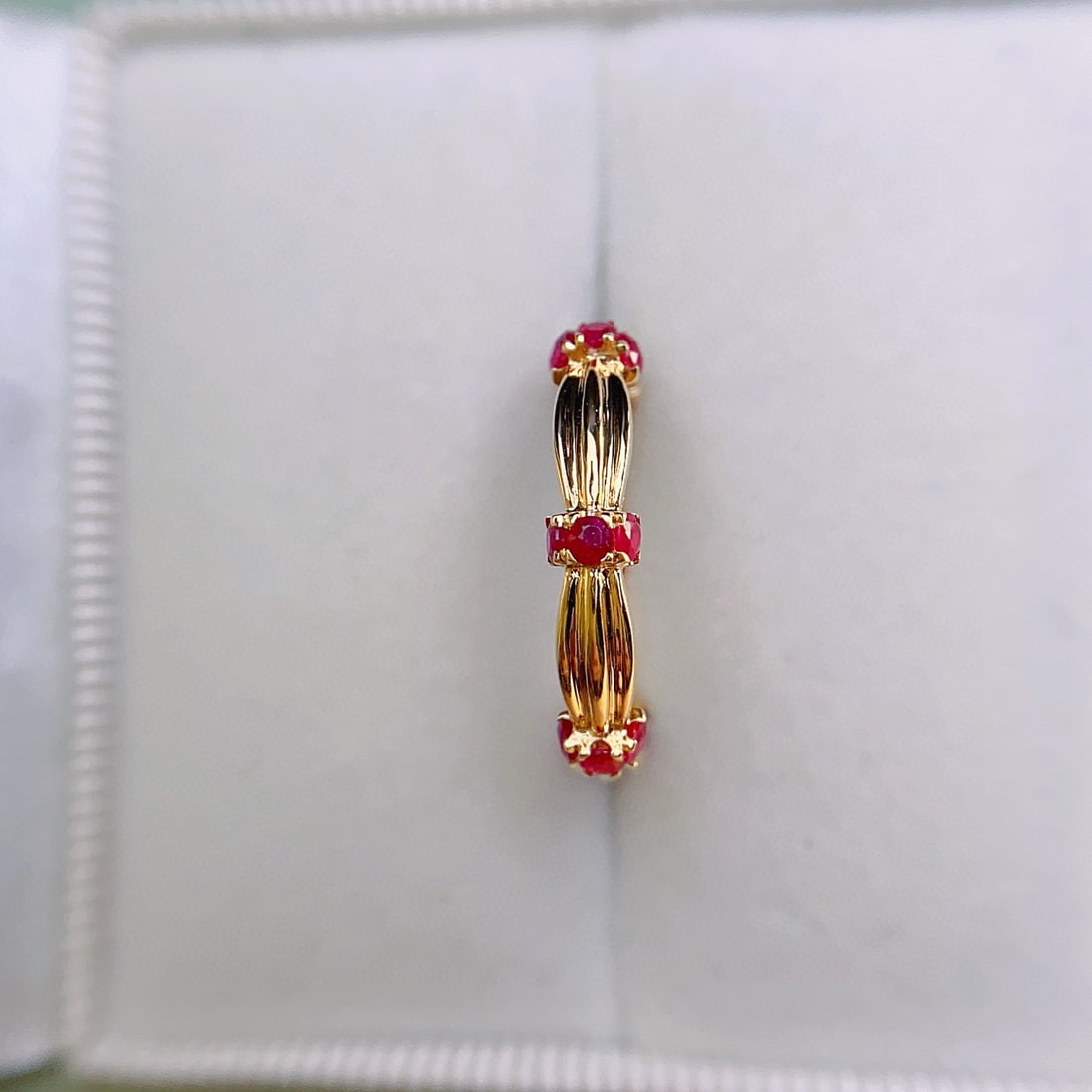 14k Gold 0.8 Ct Natural Ruby Ring - 3