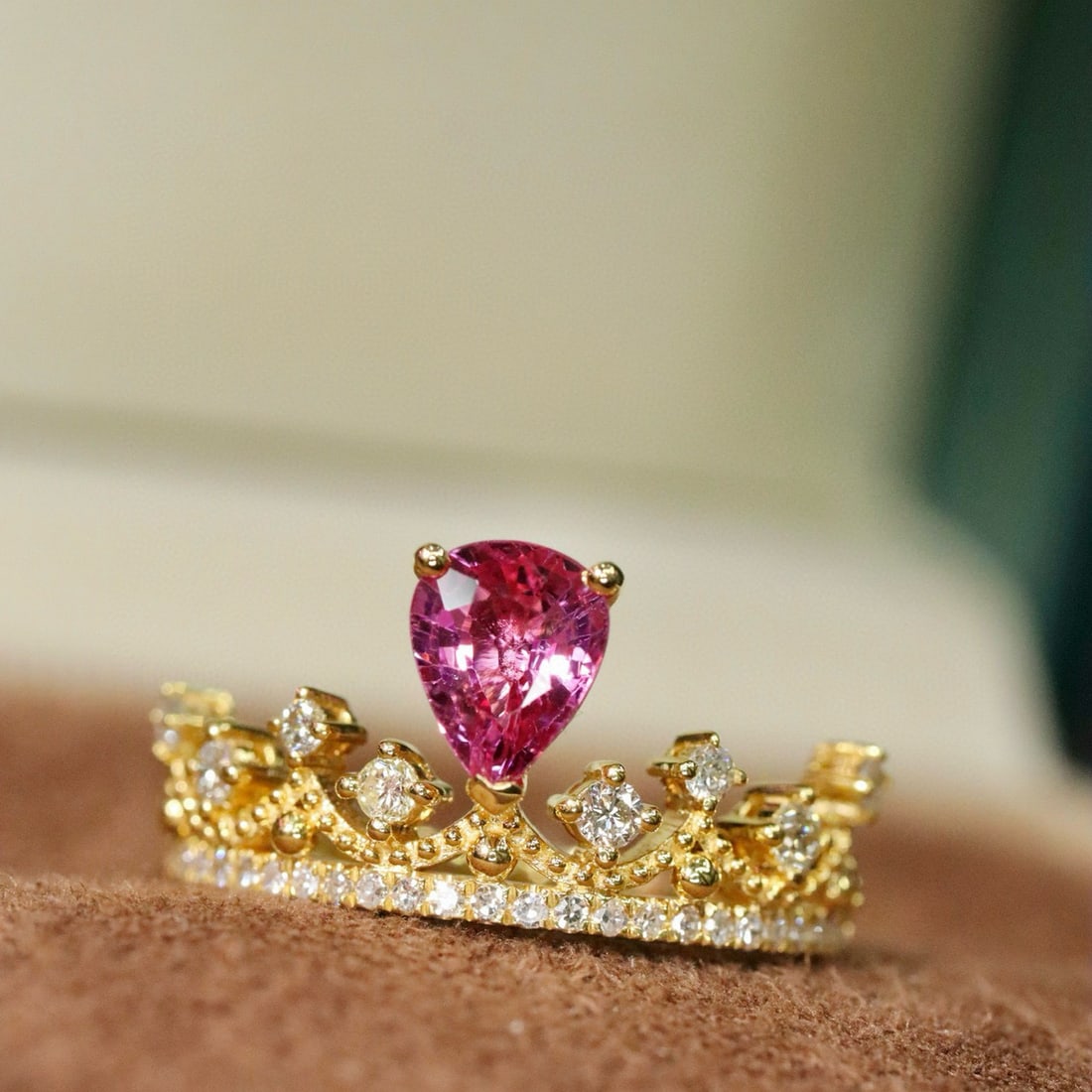 14k Gold 0.82 Ctw Natural Ruby & Diamond Ring - 3