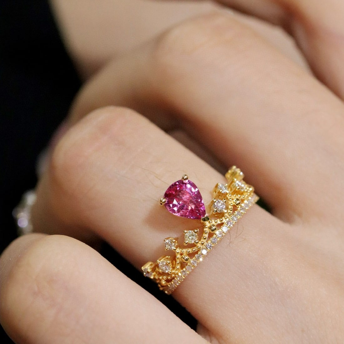 14k Gold 0.82 Ctw Natural Ruby & Diamond Ring - 4