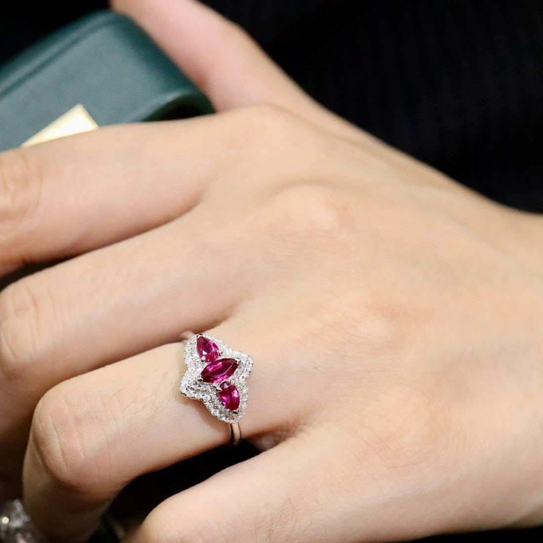 14k Gold 1.28 Ctw Natural Ruby & Diamond Ring - 4