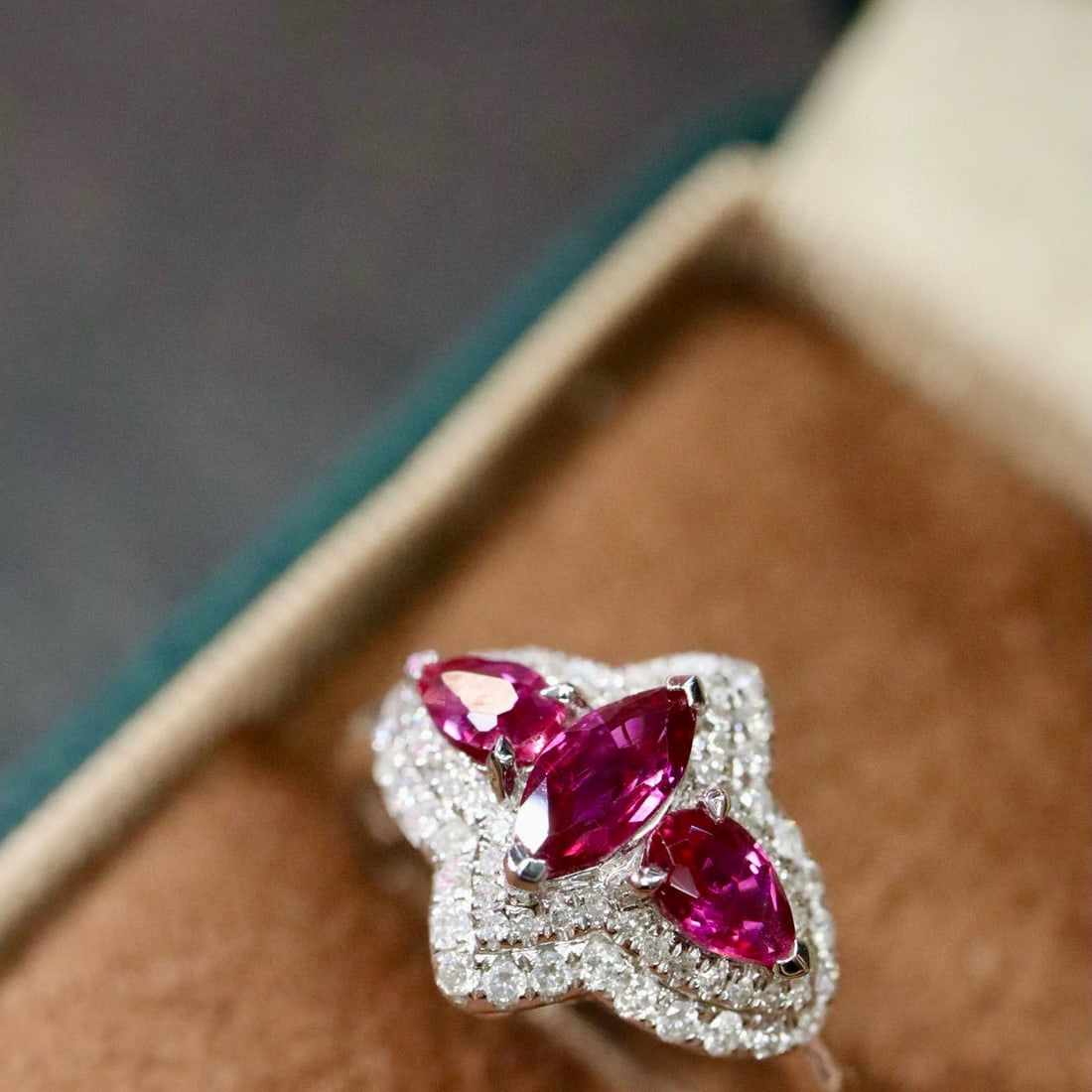 14k Gold 1.28 Ctw Natural Ruby & Diamond Ring - 6
