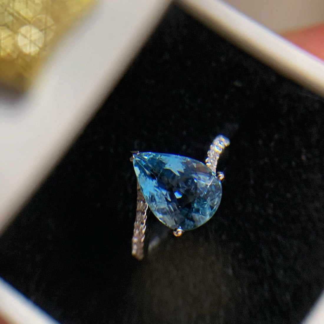 14k Gold 6.32 Ct Natural Aquamarine & Diamond Jewelry Set - 3