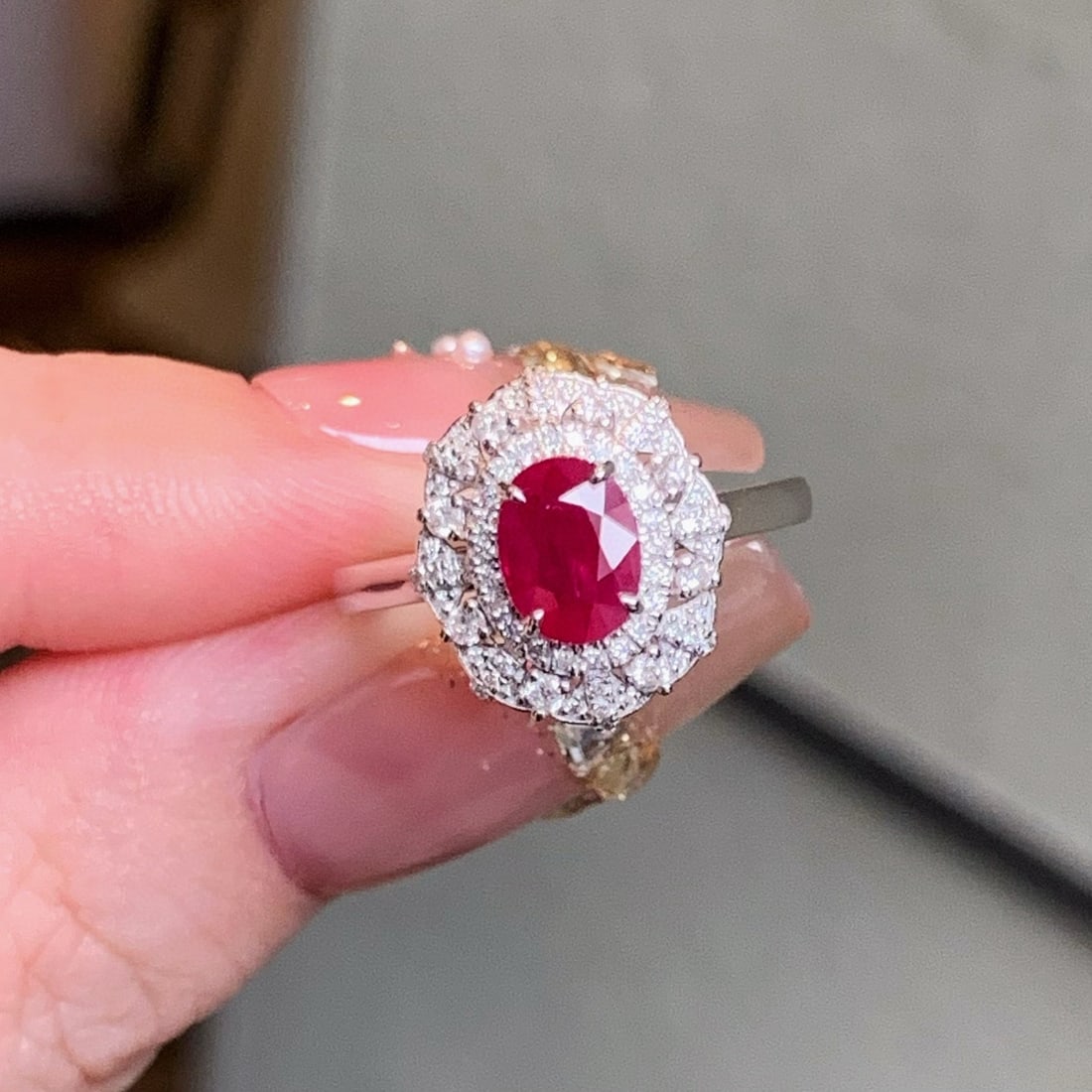 14k Gold 1.47 Ctw Natural Ruby & Diamond Ring - 3