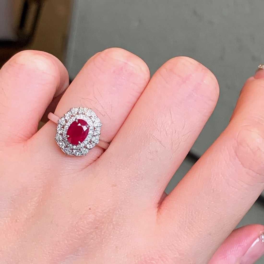 14k Gold 1.47 Ctw Natural Ruby & Diamond Ring - 4