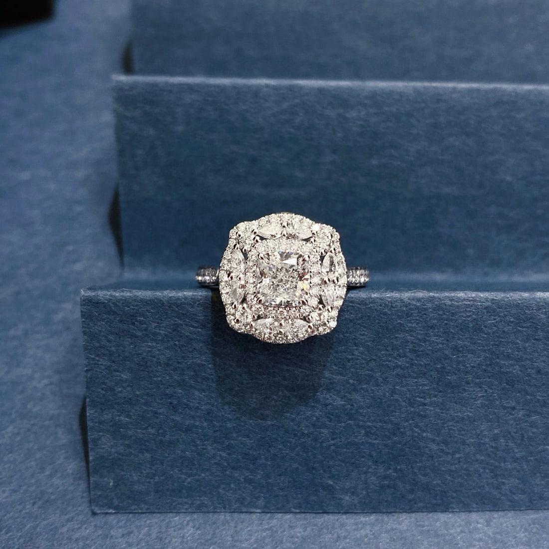 Gia Certified 14k Gold 1.85 Ctw Natural E Si1 Cushion Diamond Ring/pendant( Without Chain ) - 3