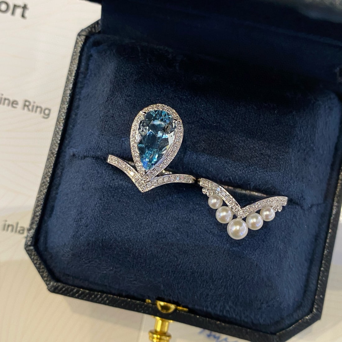 14k Gold 2.36 Ct Natural Aquamarine & Diamond Ring - 3