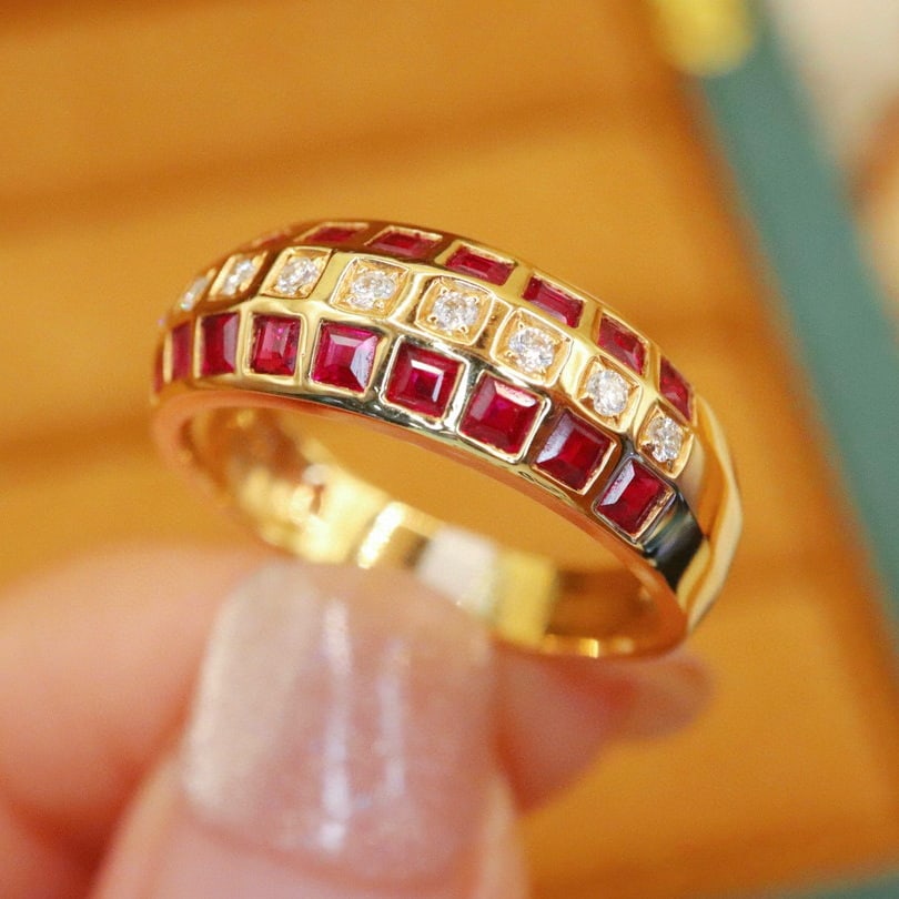 14k Gold 1.01 Ctw Natural Ruby & Diamond Ring - 2