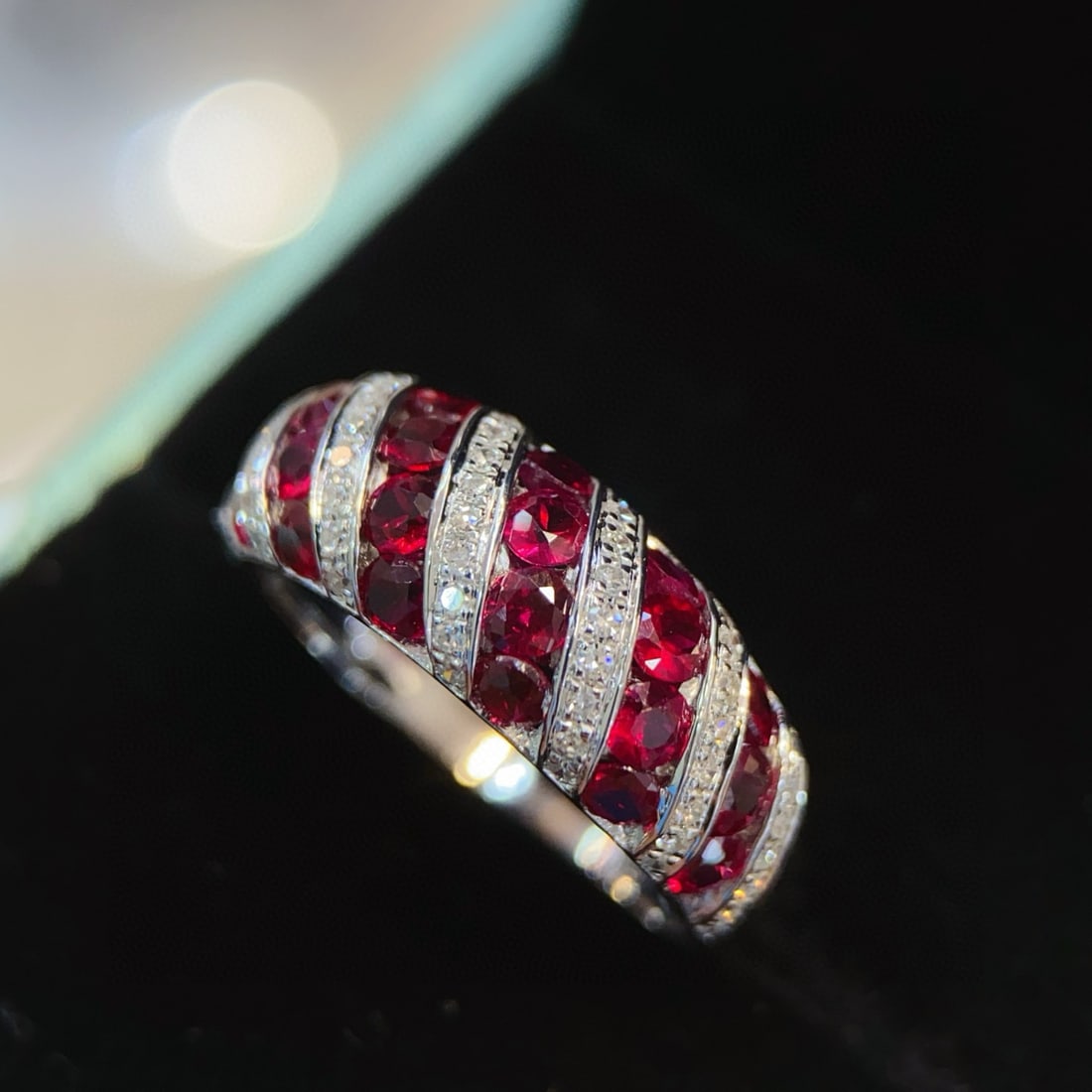 14k Gold 2 Ct Natural Ruby & Diamond Ring - 3