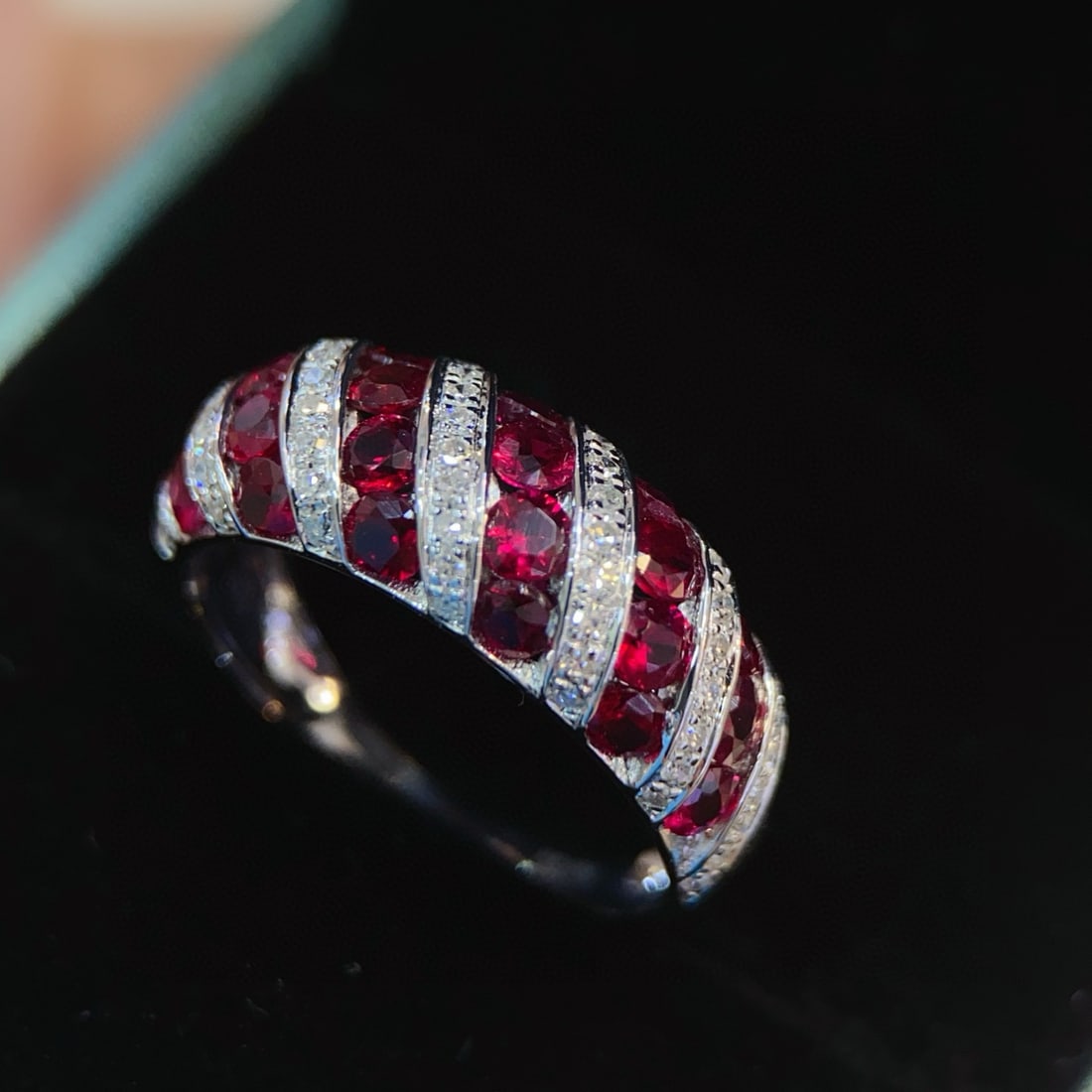 14k Gold 2 Ct Natural Ruby & Diamond Ring - 5