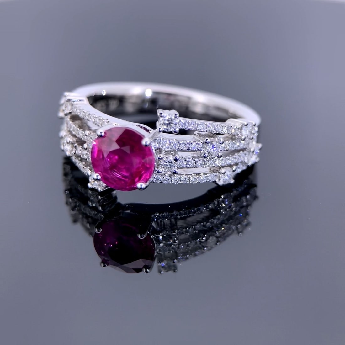 14k Gold 1.73 Ctw Natural Ruby & Diamond Ring (1 of 7)