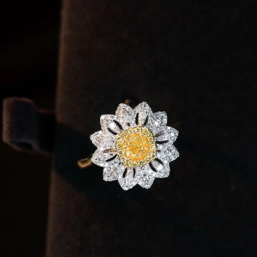 14k Gold 0.80 Ct Natural Color Diamond Ring: Ref:231118234 // gold content:14k gold // ring size:7. 25us // // main gemstone:diamond // shape:multiple // carat weight:0. 80ct // clarity grade:vs-si // color:color // treatment:natural // Low