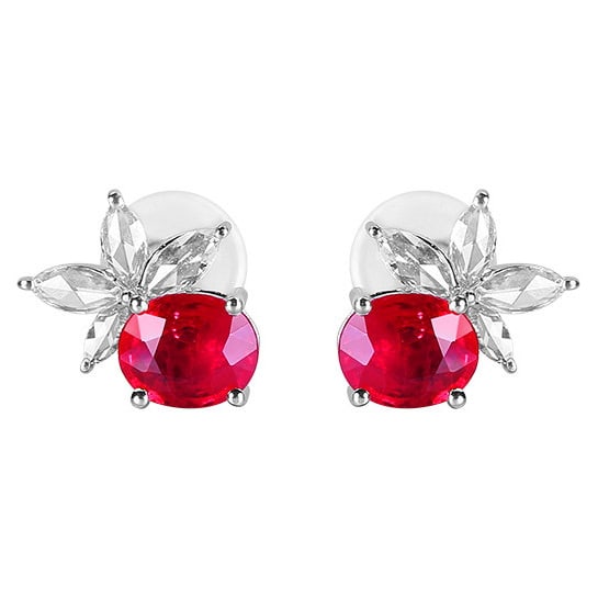 14k Gold 1.24 Ctw Natural Ruby & Diamond Ring - 5