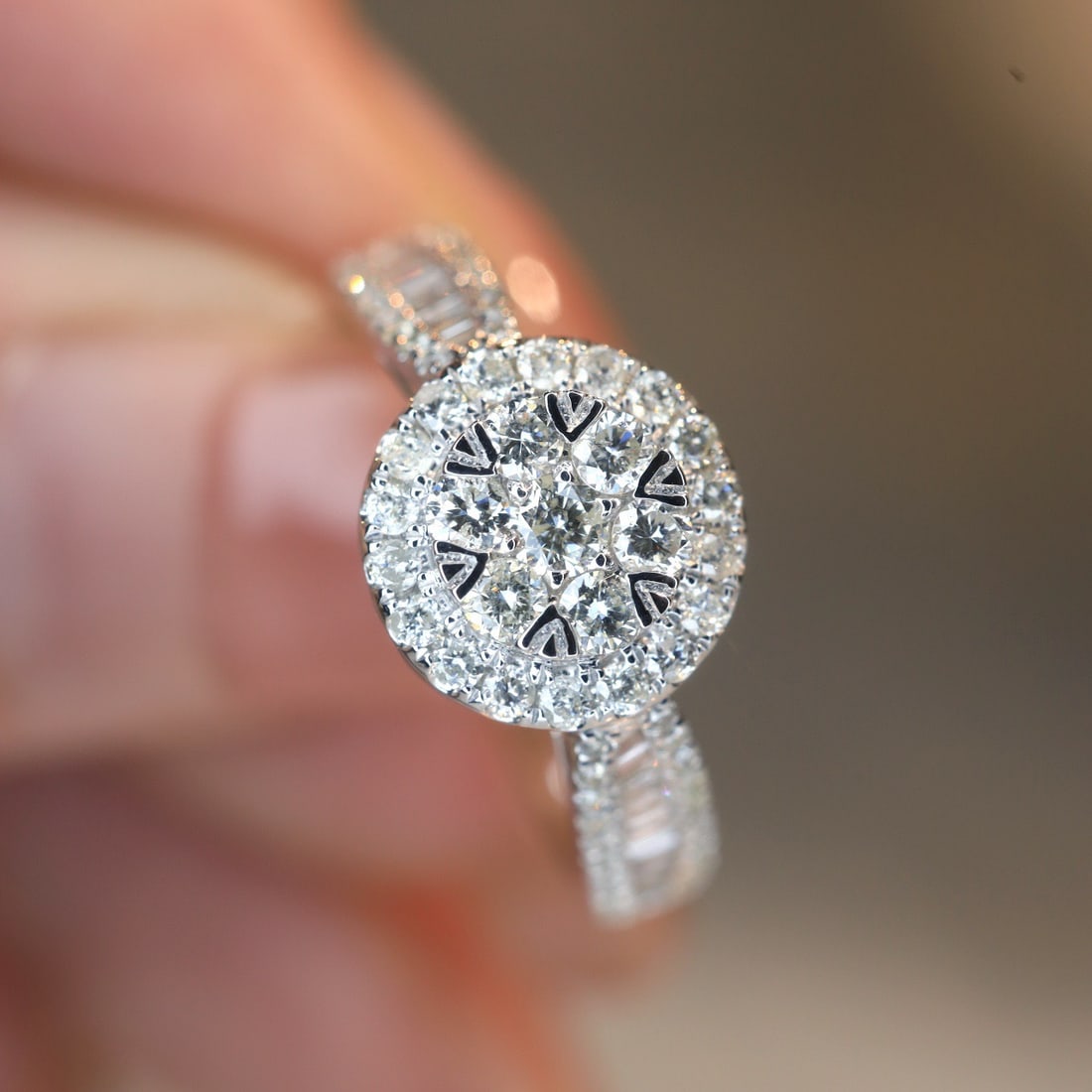14k Gold 1 Ct Natural H Diamond Ring - 4