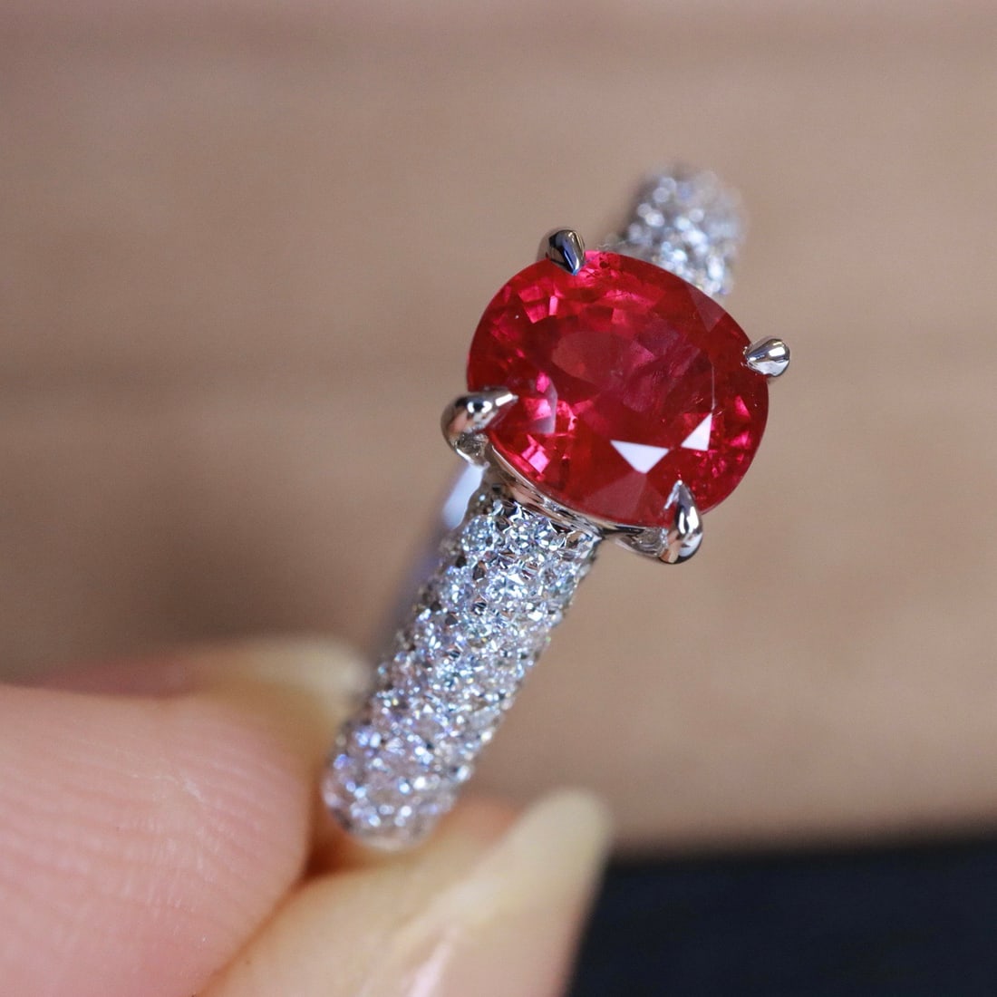 14k Gold 1.36 Ctw Natural Ruby & Diamond Ring - 4