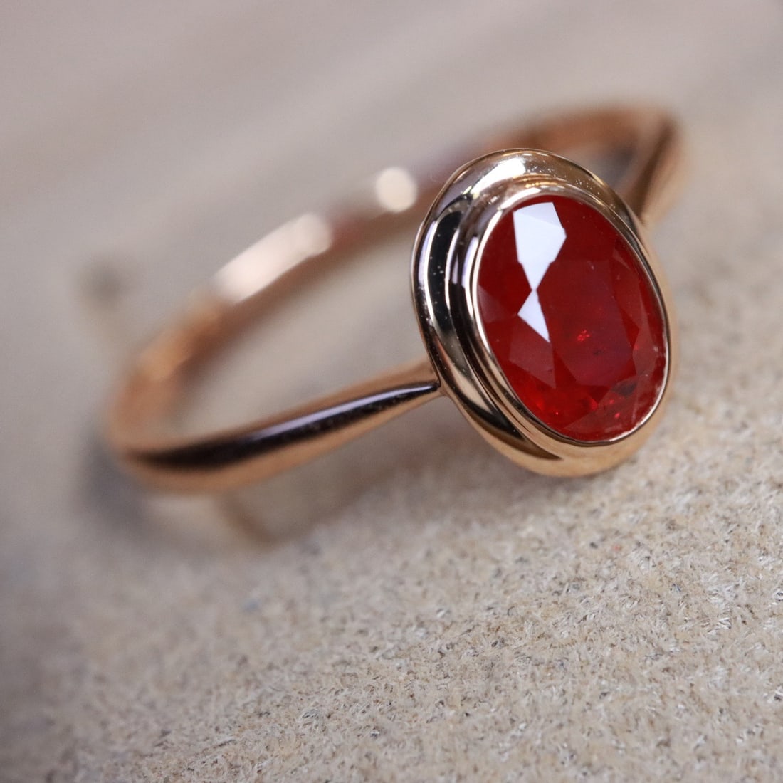 14k Gold 0.55 Ct Natural Ruby Ring - 3