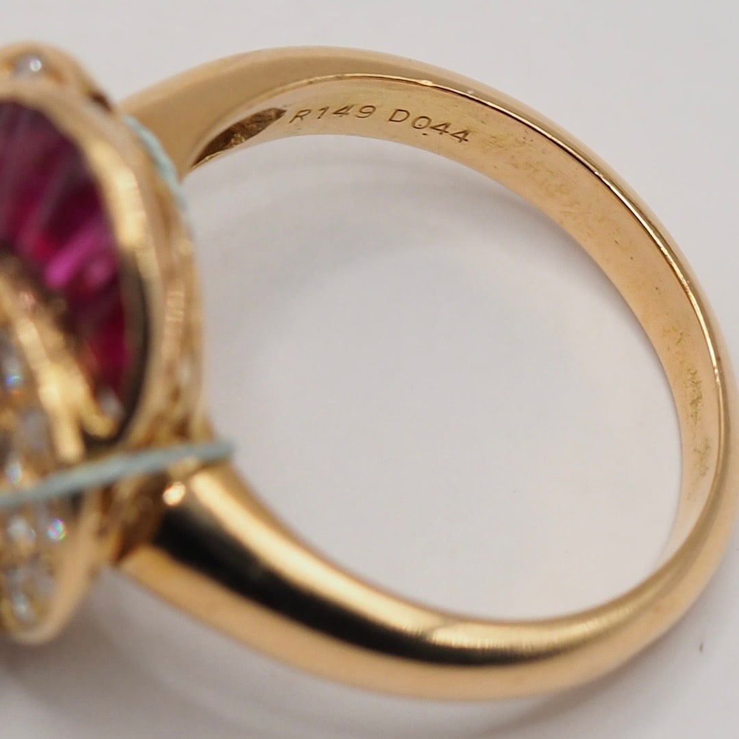 14k Gold 1.93 Ctw Natural Ruby & Diamond Ring - 3