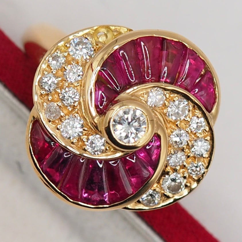 14k Gold 1.93 Ctw Natural Ruby & Diamond Ring - 4