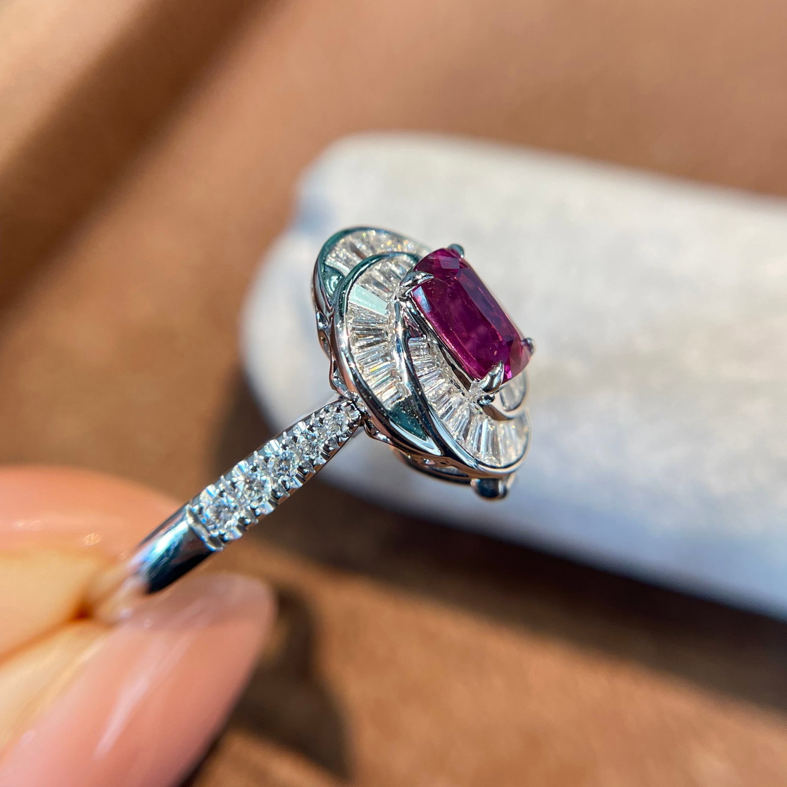 14k Gold 0.70 Ct Natural Ruby & Diamond Ring/pendant( Without Chain ) - 6