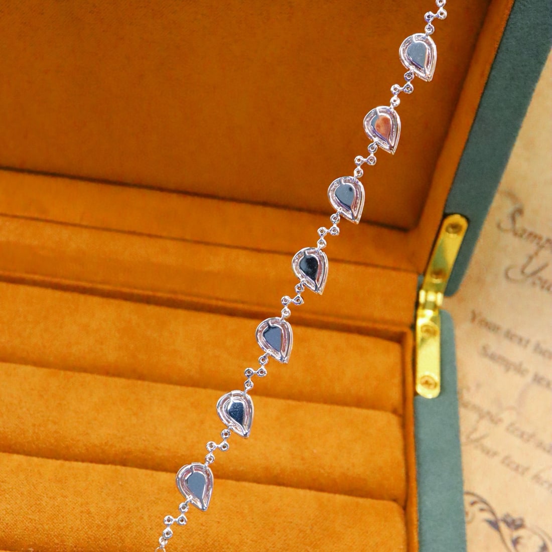 14k Gold 5.32 Ctw Natural Sapphire & Diamond Bracelet - 4