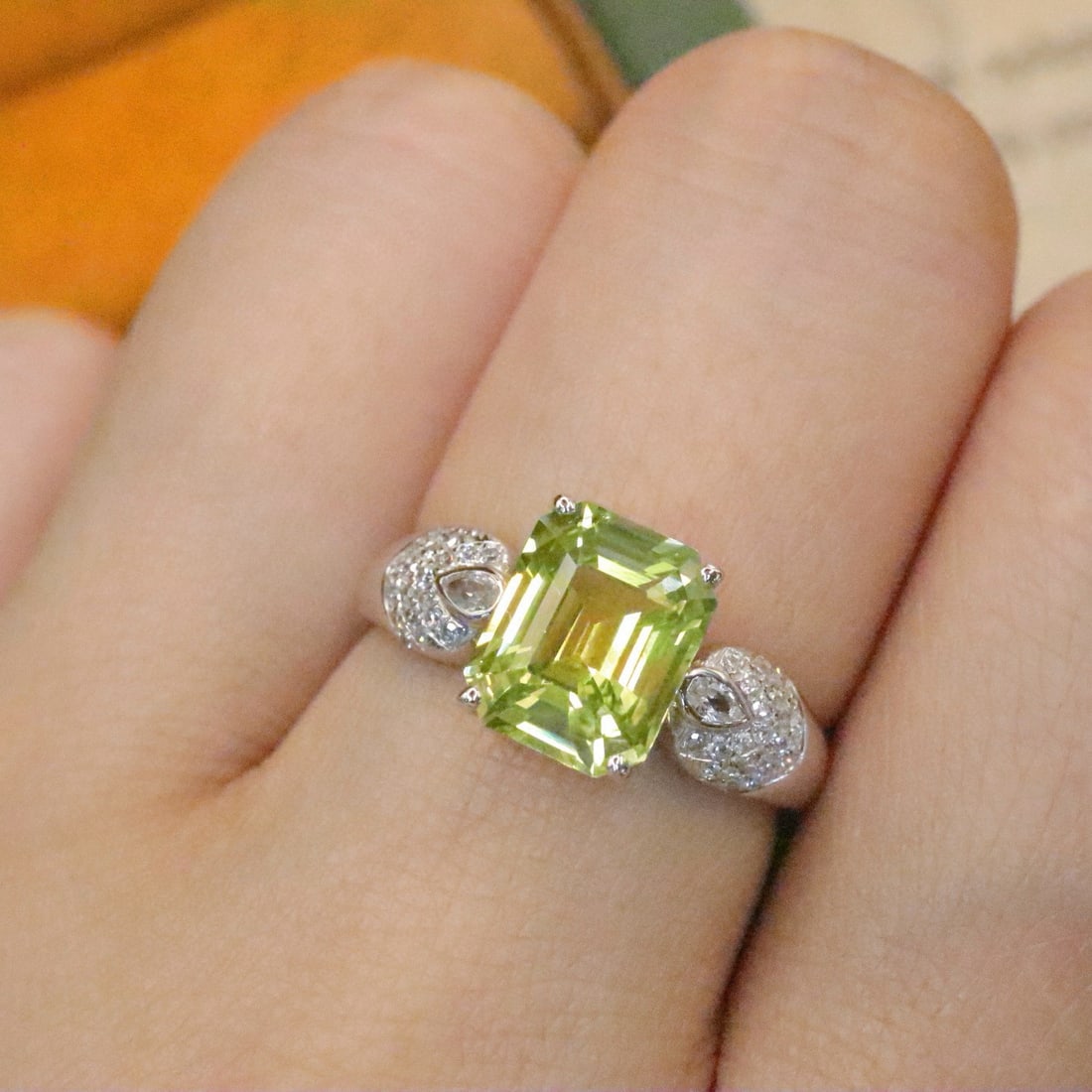 14k Gold 2.67 Ctw Natural Chrysoberyl & Diamond Ring - 5