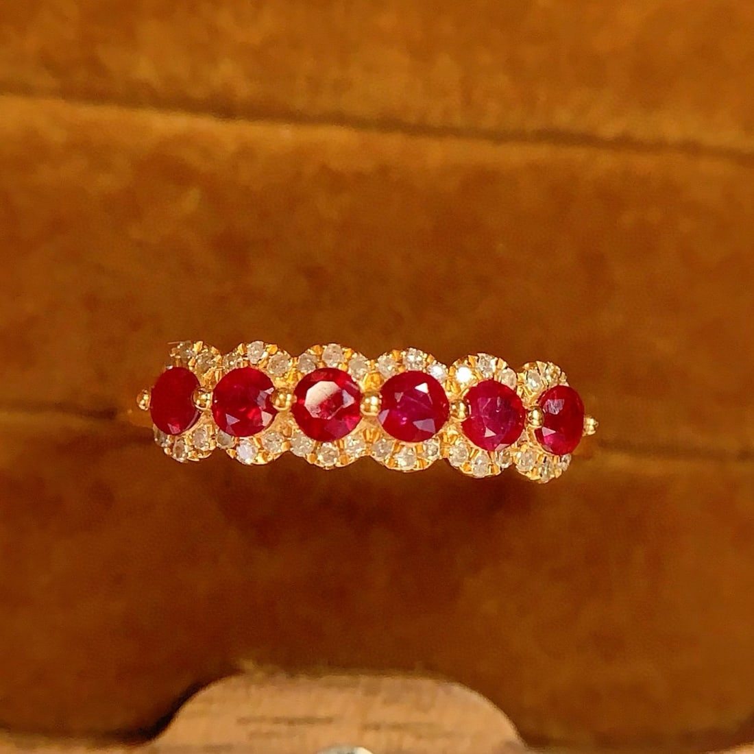 14k Gold 0.8 Ct Natural Ruby & Diamond Ring - 3