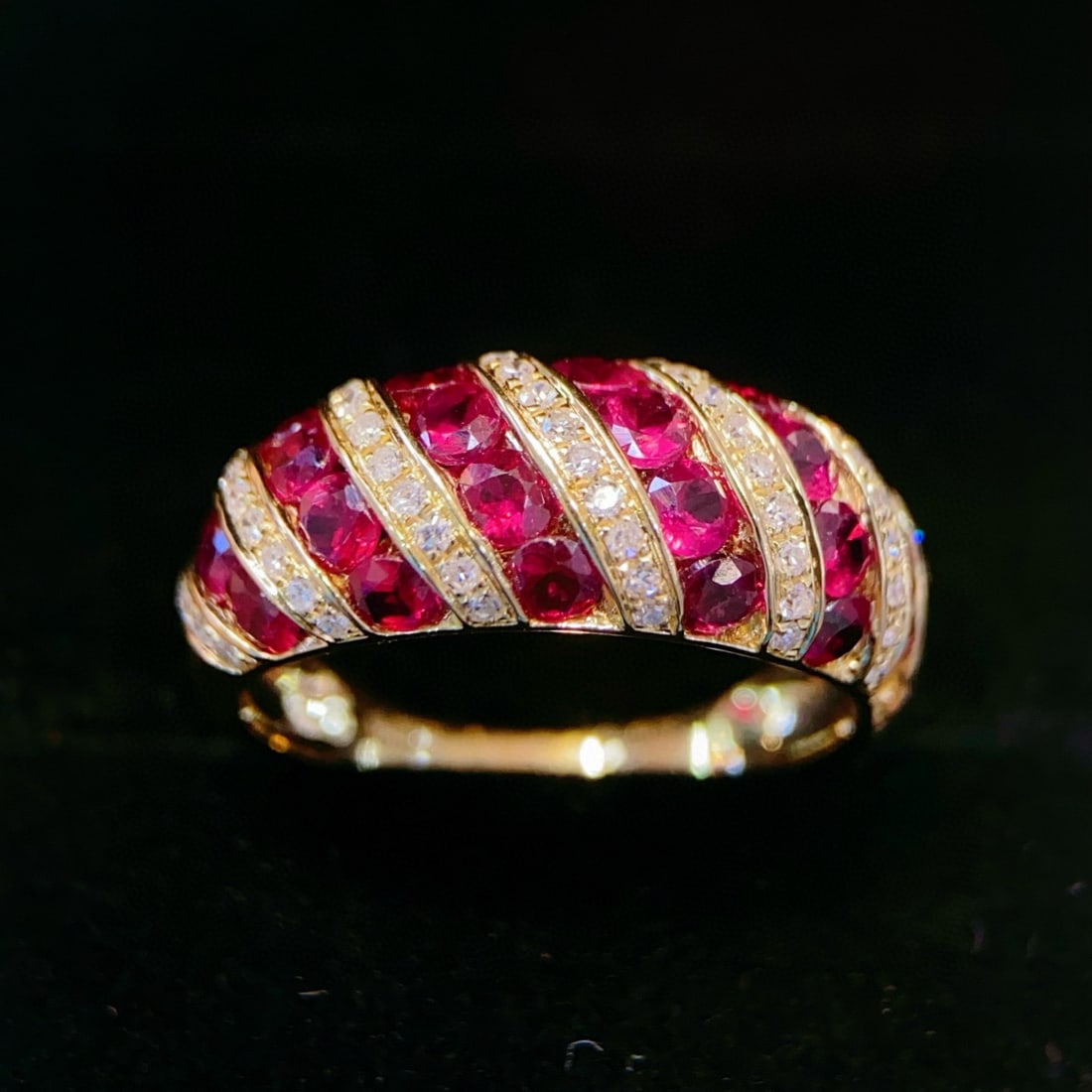 14k Gold 2 Ct Natural Ruby & Diamond Ring (1 of 7)