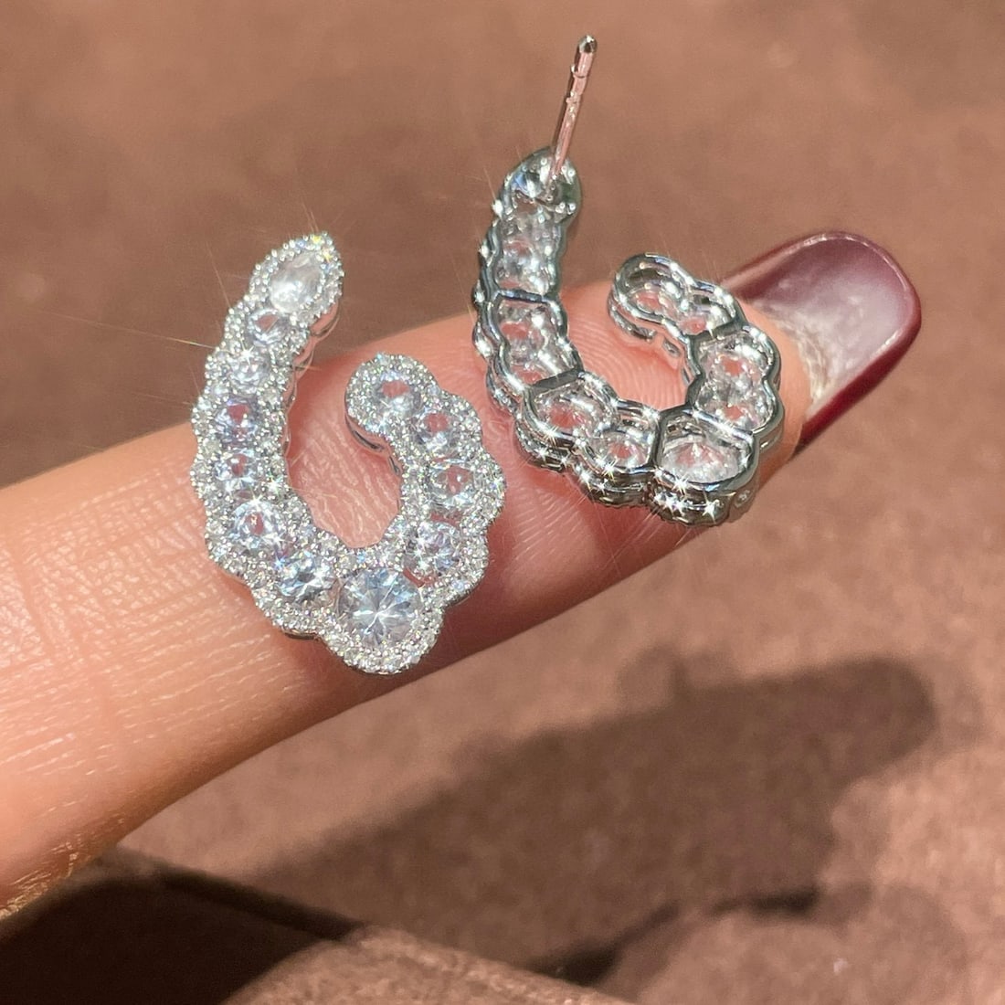 14k Gold 2.30 Ctw Natural Sapphire & Diamond Earrings - 2