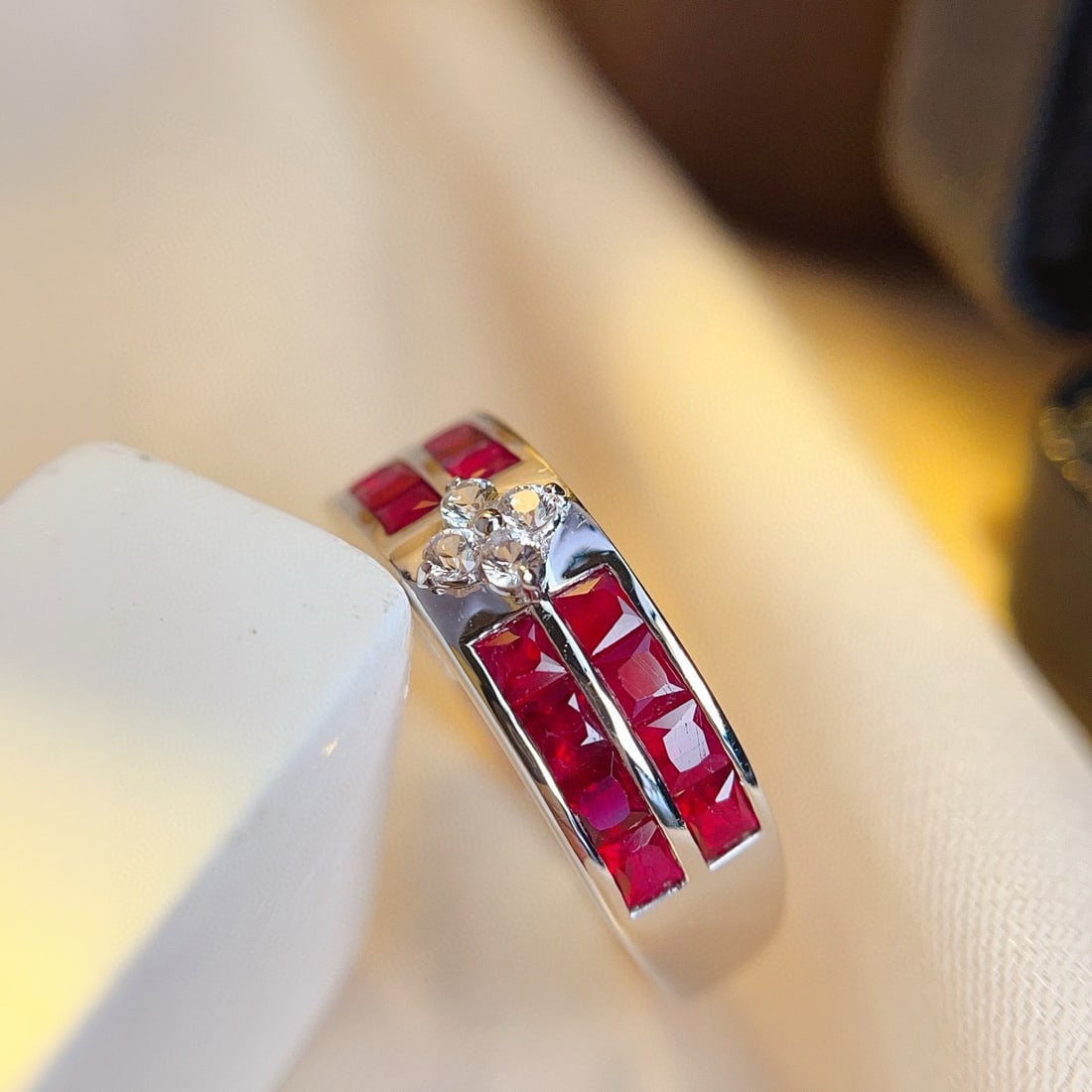 14k Gold 1.65 Ct Natural Ruby & Sapphire Ring - 2