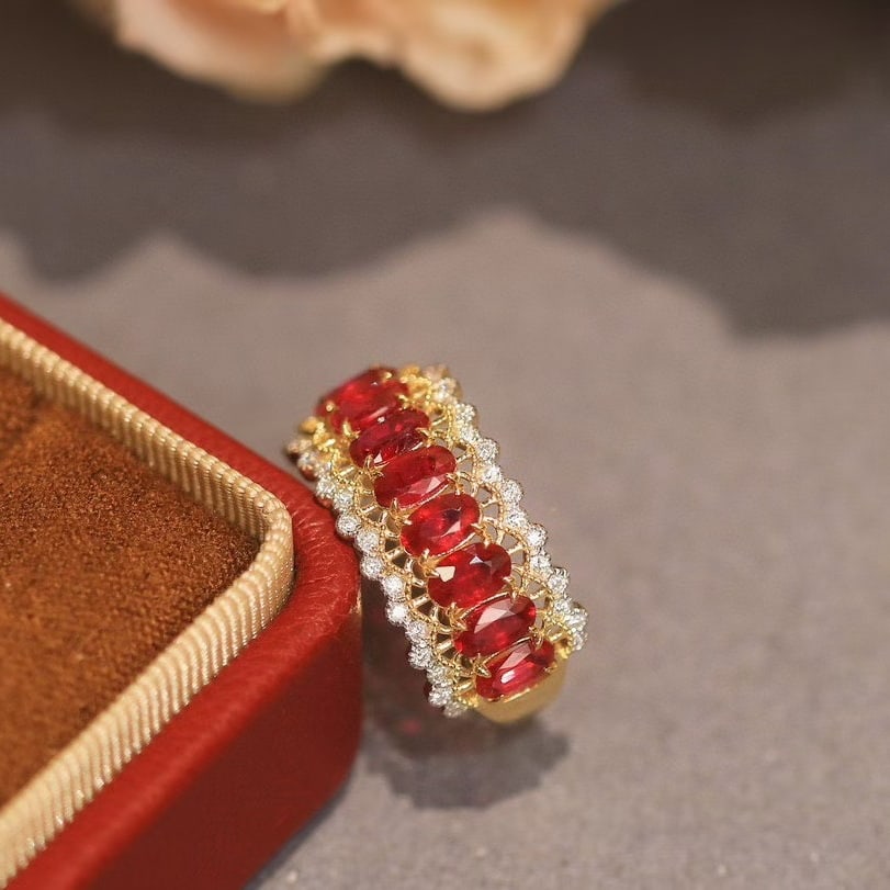14k Gold 2.05 Ctw Natural Ruby & Diamond Ring - 2
