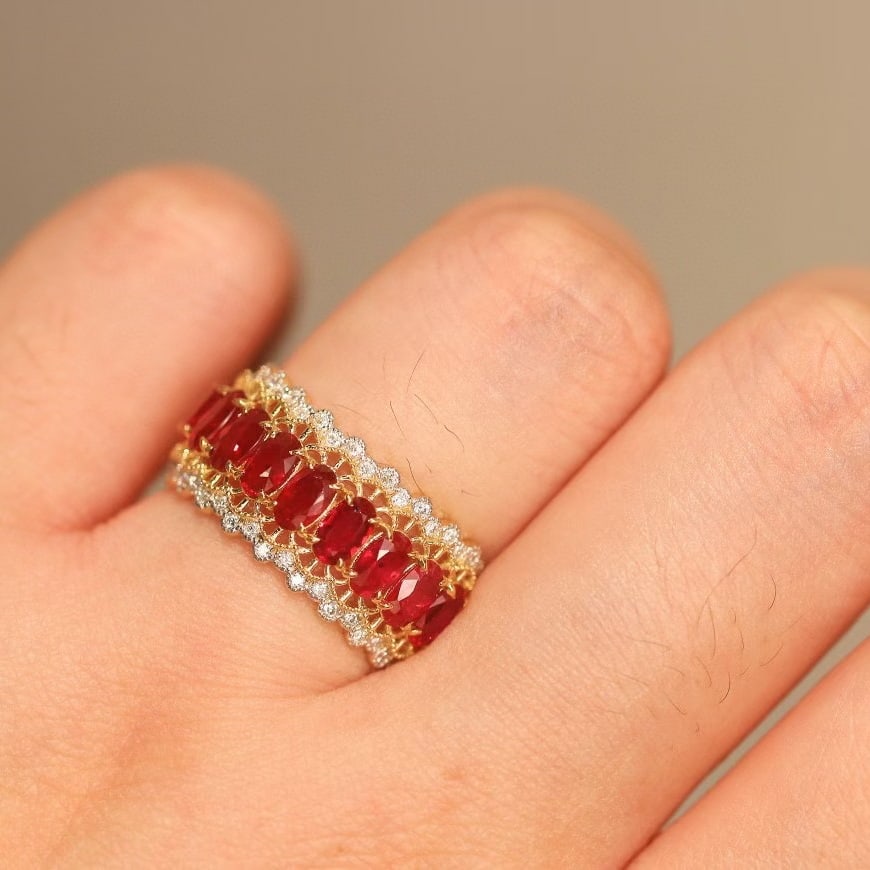 14k Gold 2.05 Ctw Natural Ruby & Diamond Ring - 3