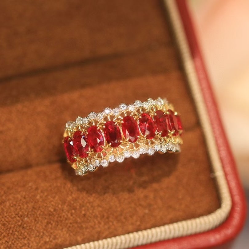 14k Gold 2.05 Ctw Natural Ruby & Diamond Ring - 4